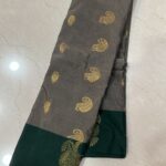 Gadval cotton with contrast blouse & rich pallu