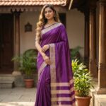 Maroon Pure Narayanpet 100% Cotton  Saree For Women