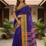 PURPLE TEMPLE BORDER SAREE