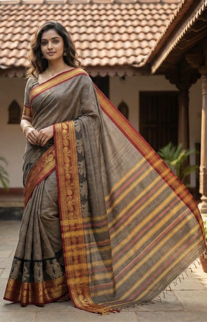 FAMOUS SONA+CHANDI NARAYANPET SAREE